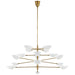 Graphic 16 Light Chandelier in Hand-Rubbed Antique Brass