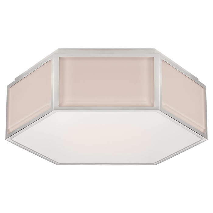 Bradford Two Light Flush Mount in Blush and Polished Nickel