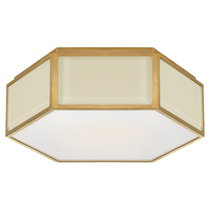 Bradford Two Light Flush Mount in Cream and Soft Brass