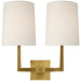 Ojai Two Light Wall Sconce in Soft Brass