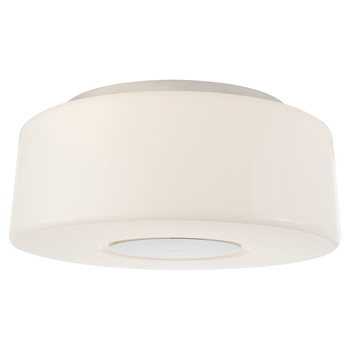 Acme Three Light Flush Mount in Polished Nickel