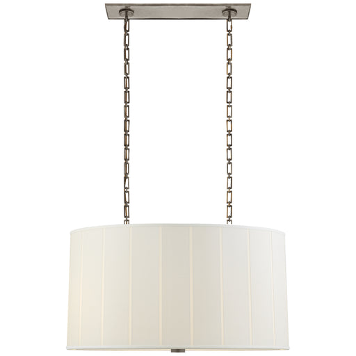 Perfect Pleat Four Light Pendant in Pewter