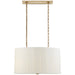 Perfect Pleat Four Light Pendant in Soft Brass