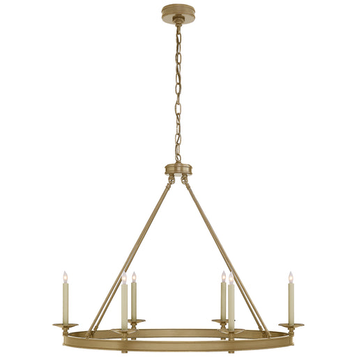 Launceton Six Light Chandelier in Antique-Burnished Brass