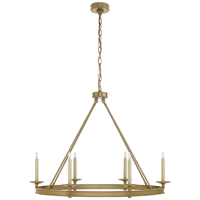 Launceton Six Light Chandelier in Antique-Burnished Brass