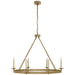 Launceton Six Light Chandelier in Antique-Burnished Brass