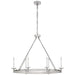 Launceton Six Light Chandelier in Polished Nickel