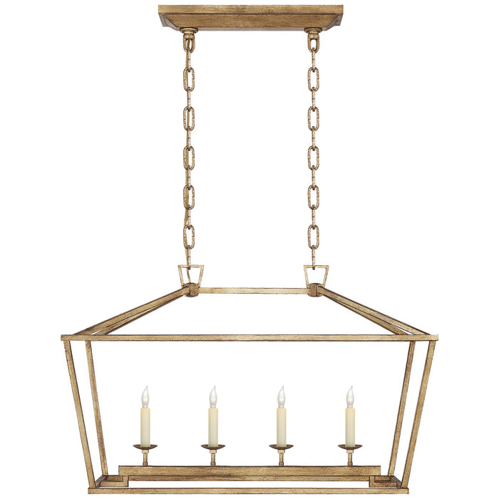 Darlana Four Light Lantern in Gilded Iron