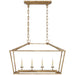 Darlana Four Light Lantern in Gilded Iron