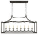 darlana4 Eight Light Linear Pendant in Aged Iron