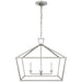 Darlana Four Light Lantern in Polished Nickel