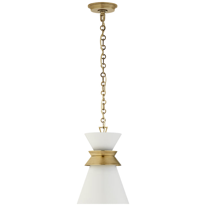 Alborg One Light Pendant in Antique-Burnished Brass