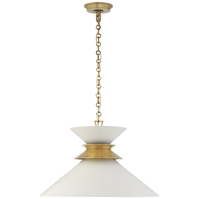 Alborg One Light Pendant in Antique-Burnished Brass