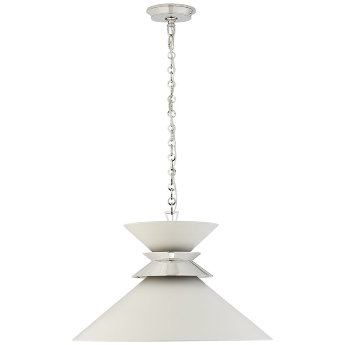 Alborg One Light Pendant in Polished Nickel