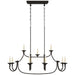 Flemish 11 Light Linear Pendant in Aged Iron