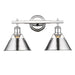 3306-BA2 CH-CH- Orwell 2-Light Bath Vanity in Chrome with Chrome Shades by Golden Lighting