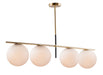 26036SWSBRBK - Vesper 4-Light Pendant in Satin Brass & Black by Maxim Lighting