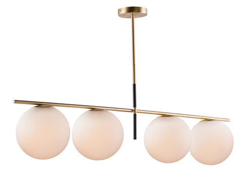 26036SWSBRBK - Vesper 4-Light Pendant in Satin Brass & Black by Maxim Lighting