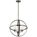 Alturas Three Light Chandelier in Brushed Oil Rubbed Bronze