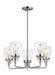 Belton Five Light Chandelier in Brushed Nickel