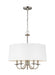 Seville Five Light Chandelier in Brushed Nickel