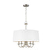 Seville Five Light Chandelier in Brushed Nickel