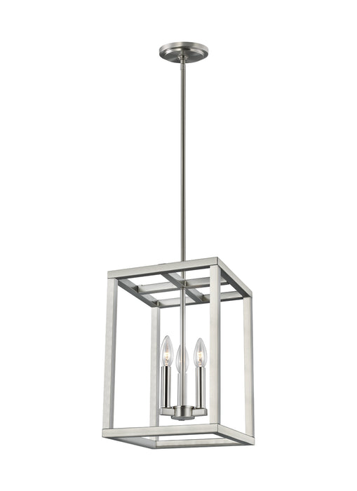 Moffet Street Three Light Hall / Foyer Pendant in Brushed Nickel