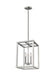 Moffet Street Three Light Hall / Foyer Pendant in Brushed Nickel