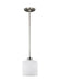 Canfield One Light Mini-Pendant in Brushed Nickel