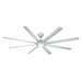 Hydra 96" Ceiling Fan in Titanium Silver