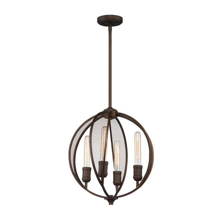 Linden Four Light Chandelier in Bronze