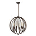 Linden Six Light Chandelier in Bronze