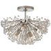 Dickinson Nine Light Semi Flush Mount in Polished Nickel