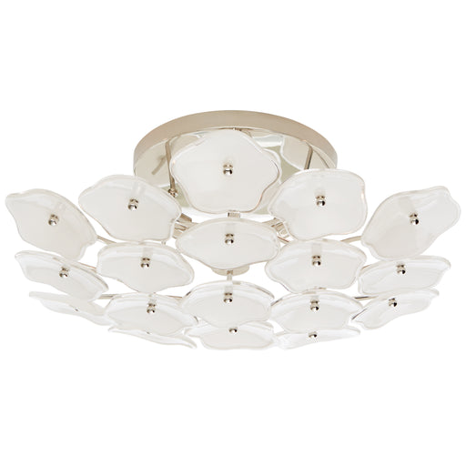 Leighton Three Light Flush Mount in Polished Nickel