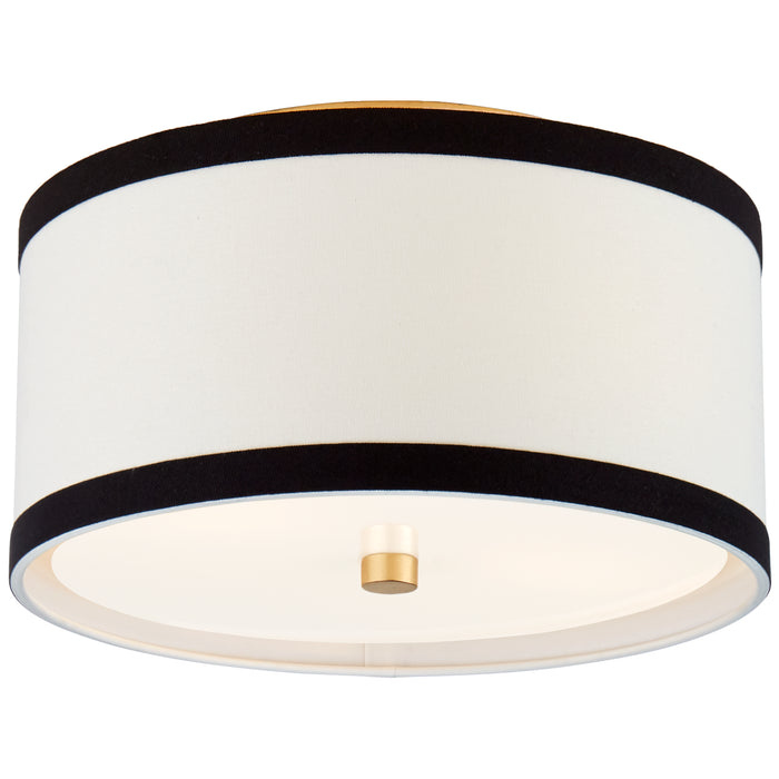 Walker Two Light Flush Mount in Gild