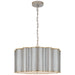 Markos Four Light Pendant in Burnished Silver Leaf with Gild