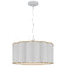 Markos Four Light Pendant in White with Gild