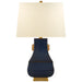 Kang Jug One Light Table Lamp in Mixed Blue Brown with Burnt Gold