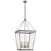 Launceton Six Light Lantern in Antique Nickel