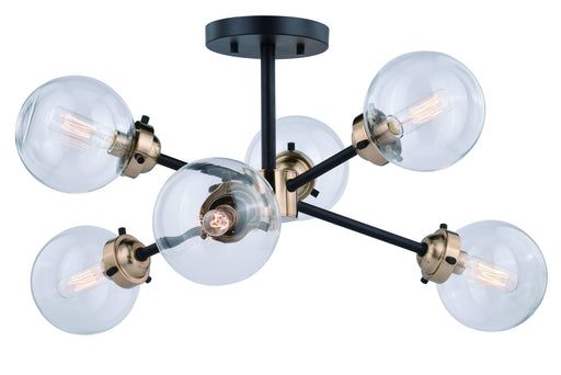 C0193- Orbit 25" Semi-Flush Mount in Oil Rubbed Bronze with Muted Brass by Vaxcel