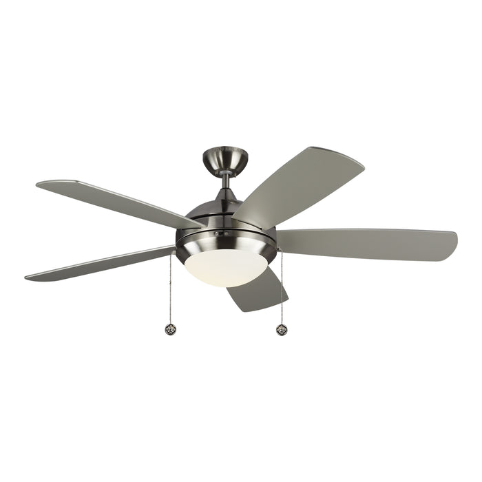 Discus 52" Ceiling Fan in Brushed Steel / Matte Opal