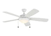 Discus Classic 52" Ceiling Fan in White / Matte Opal