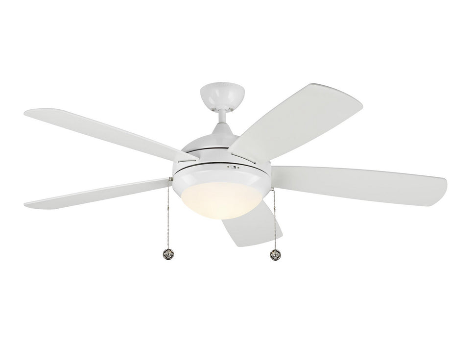 Discus Classic 52" Ceiling Fan in White / Matte Opal