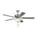 Haven 52 LED 2 52" Ceiling Fan in Brushed Steel