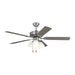 Haven LED 3 52" Ceiling Fan in Brushed Steel