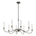 Grace 8-Arm Chandelier in Dark Smoke - 105050-SKT-07-BR-ZM0611 by Hubbardton Forge