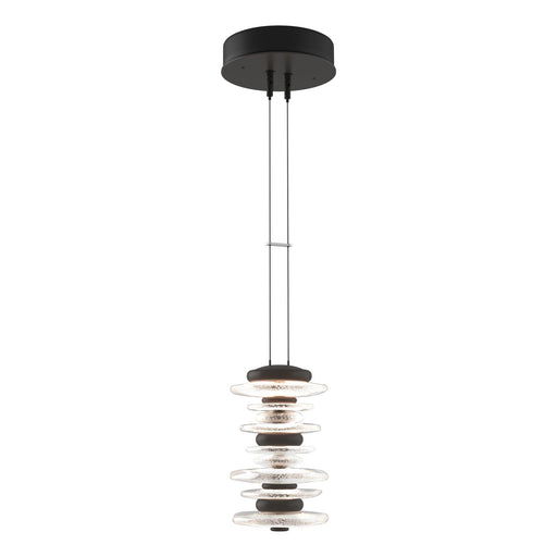 Cairn Large Mini Pendant in Dark Smoke - 139973-LED-STND-07 by Hubbardton Forge