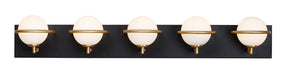 21605SWBKGLD - Revolve 5-Light LED Bath Sconce in Black & Gold by Maxim Lighting