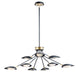 21699BKSBR - Scan 9-Light LED Chandelier in Black & Satin Brass by Maxim Lighting