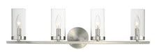 25258CLSN - Sentinel 4-Light Bath Vanity in Satin Nickel with Clear Glass by Maxim Lighting